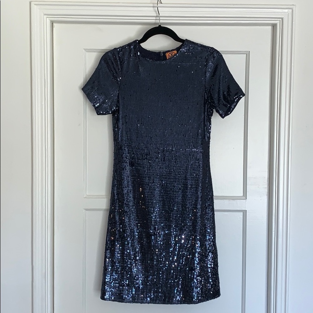 Tory Burch Navy Sequin mini-dress